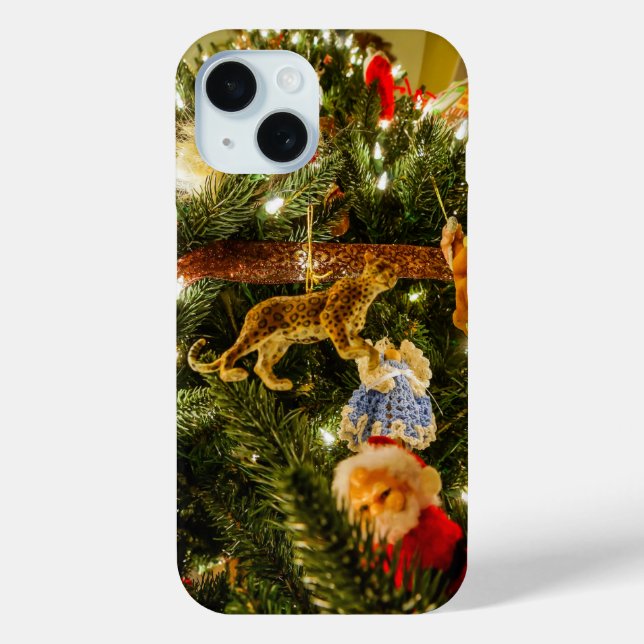 Looking Up The Christmas Tree iPhone Case (Back)
