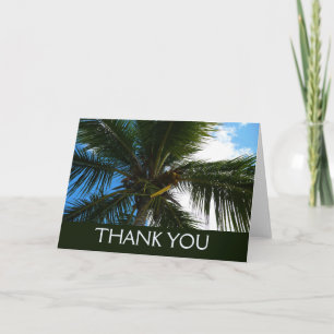 Looking up to Coconut Palm Thank You Card