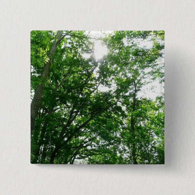 Looking Up to Summer Trees 15 Cm Square Badge (Front)