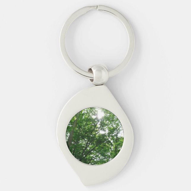 Looking Up to Summer Trees Key Ring (Front)