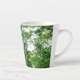 Looking Up to Summer Trees Latte Mug
