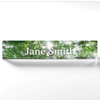 Looking Up to Summer Trees Nameplate