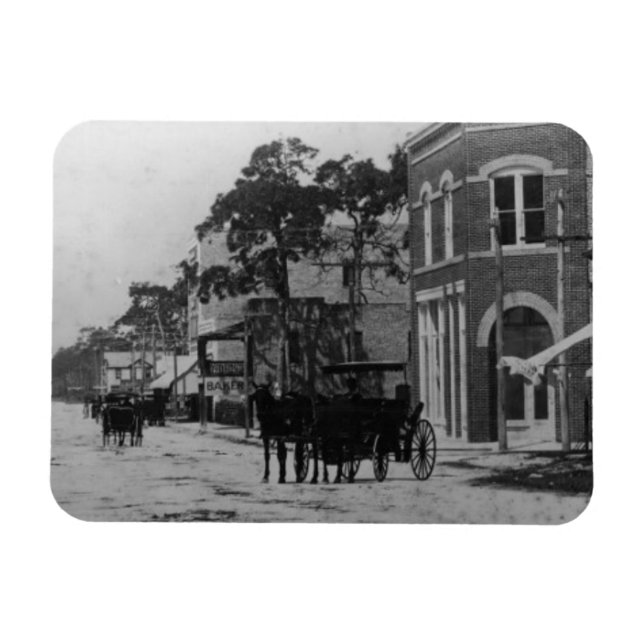 Looking West On Flagler Street Magnet (Horizontal)