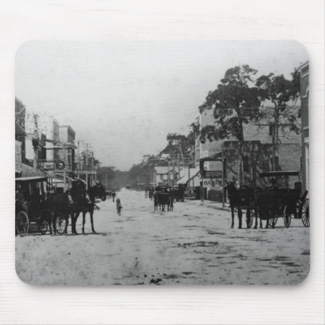 Looking West On Flagler Street Mouse Mat (Front)