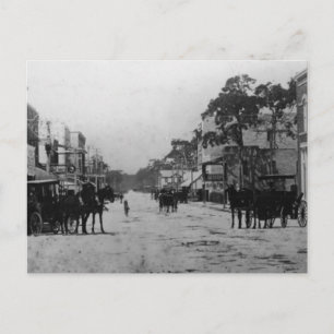 Looking West On Flagler Street Postcard