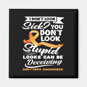 Looks Can Be Deceiving Orange Ribbon Rsd Crps Awar Magnet