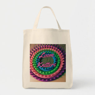 loom knitters tote bag