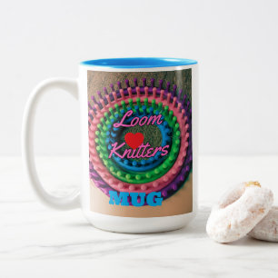 Loom Knitters  Two-Tone Coffee Mug