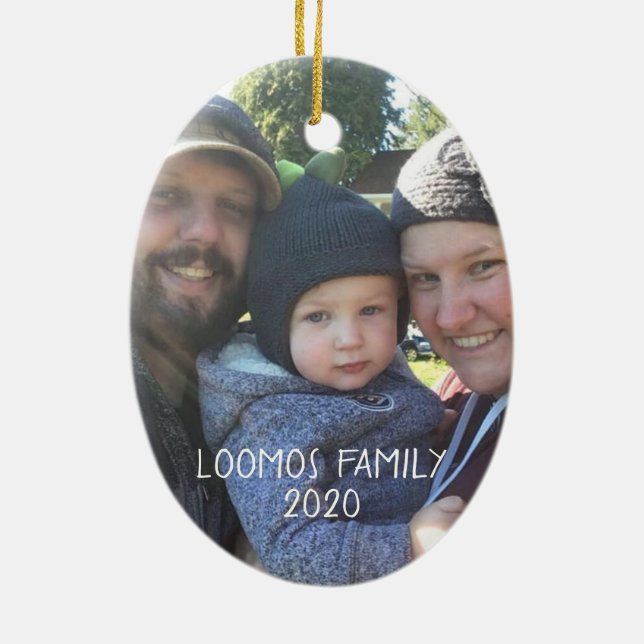 Loomos Family Ceramic Tree Decoration (Back)