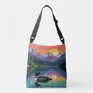Loon at Sunset Crossbody Bag
