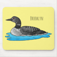 Loon bird cartoon illustration 