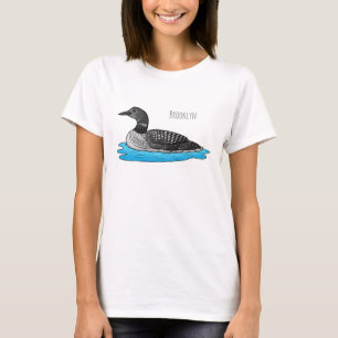Loon bird cartoon illustration  T-Shirt