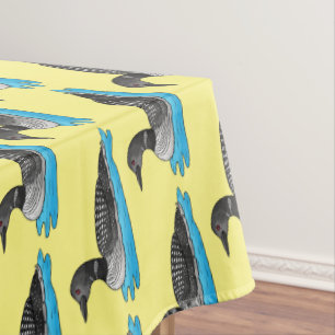 Loon bird cartoon illustration  tablecloth