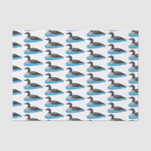 Loon bird cartoon illustration tissue paper