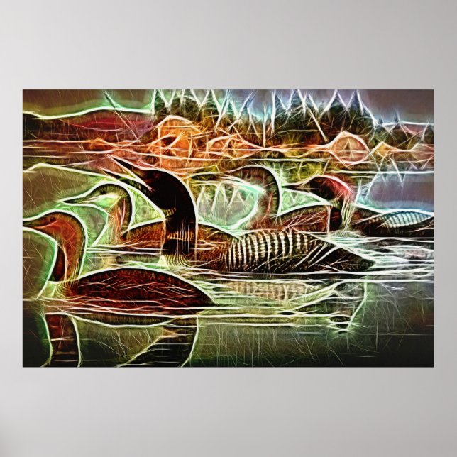 Loon Birds Poster (Front)