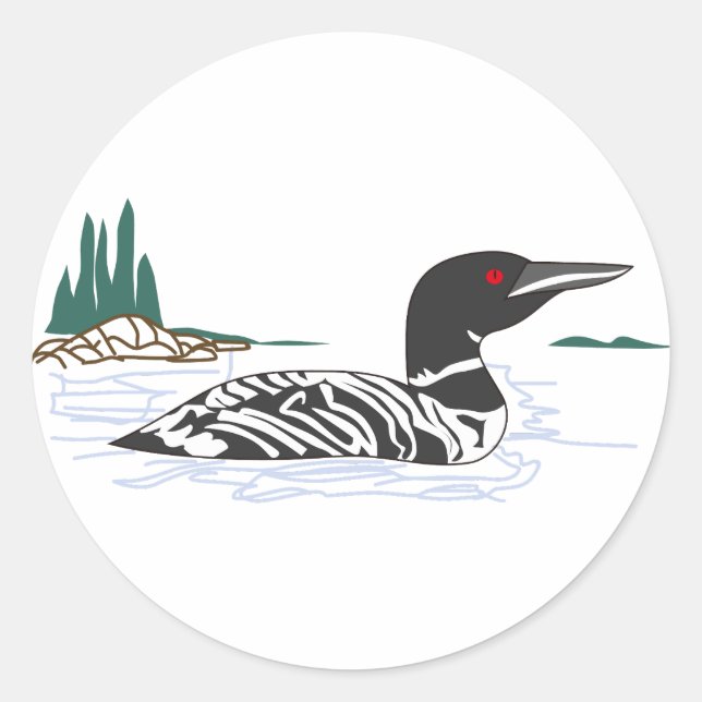 Loon Classic Round Sticker (Front)