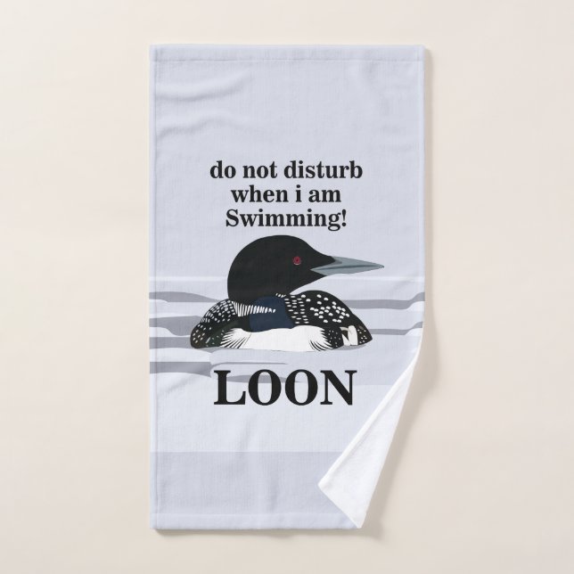 Loon Common Loon Bird Lake Funny Hand Towel (Hand Towel)
