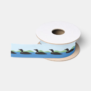 Loon design satin ribbon