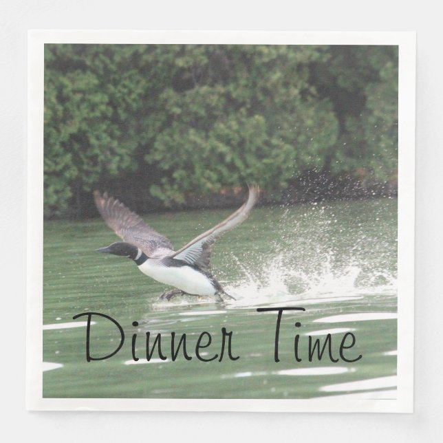 Loon Dinner Time Napkins (Front)