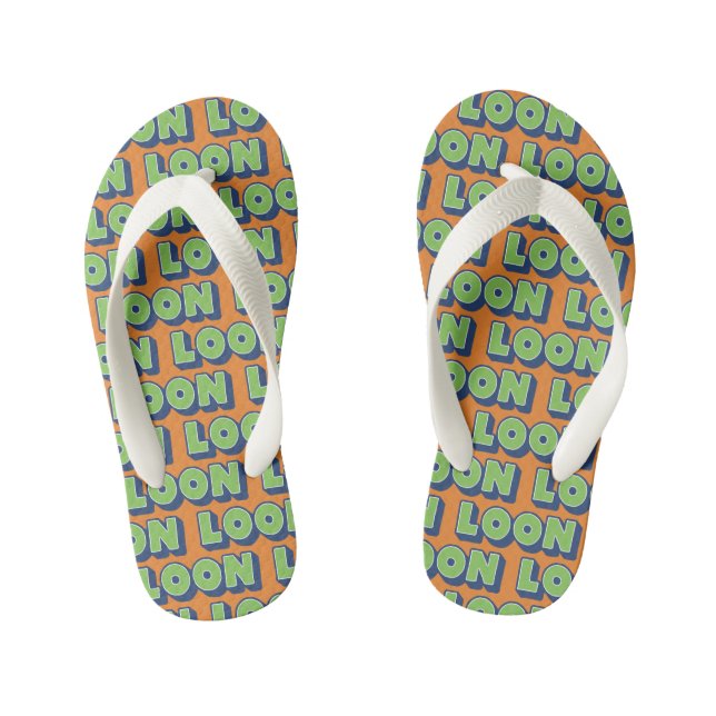 Loon Doric Scottish Dialect Flipflops, Kid's Flip Flops (Footbed)