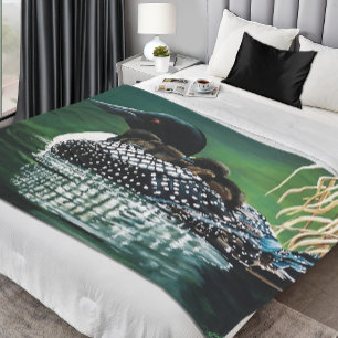 Loon Family Outing Fleece Blanket