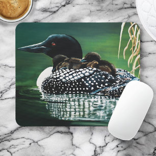 Loon Family Outing Mouse Mat
