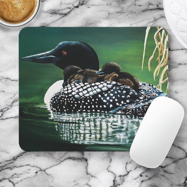 Loon Family Outing Mouse Mat (Creator Uploaded)