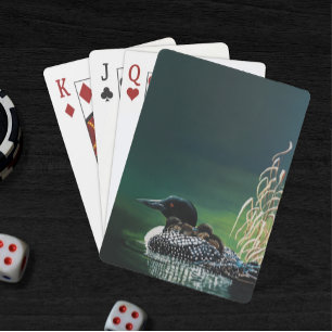 Loon Family Outing Playing Cards