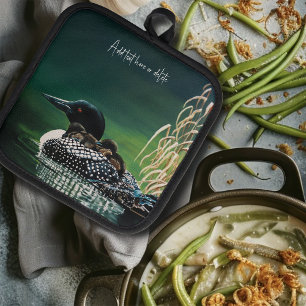 Loon Family Outing Pot Holder