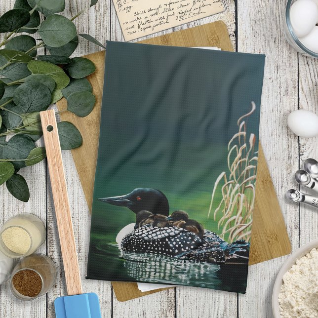 Loon Family Outing Tea Towel (Creator Uploaded)