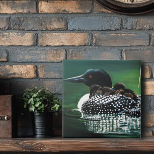 Loon Family Outing Tile