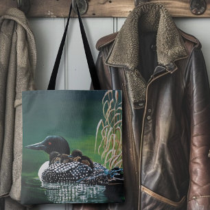 Loon Family Outing Tote Bag