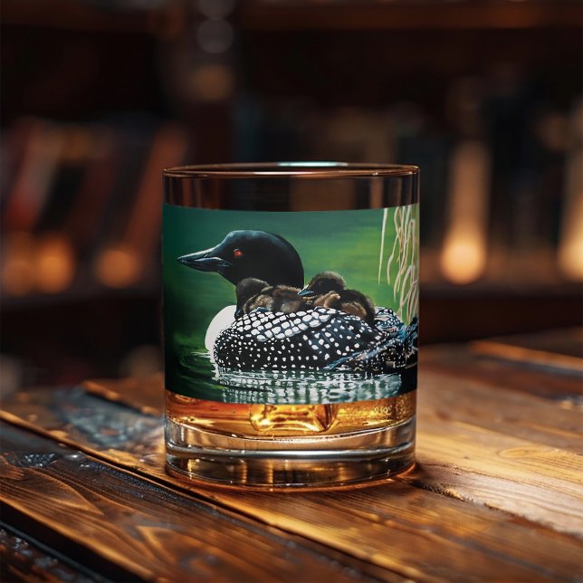 Loon Family Outing Whiskey Glass (Creator Uploaded)