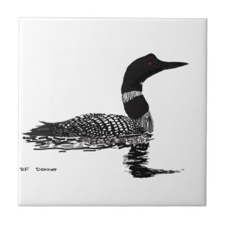 Loon hand drawn set piece tile