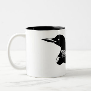 Loon Illustration Two-Tone Coffee Mug