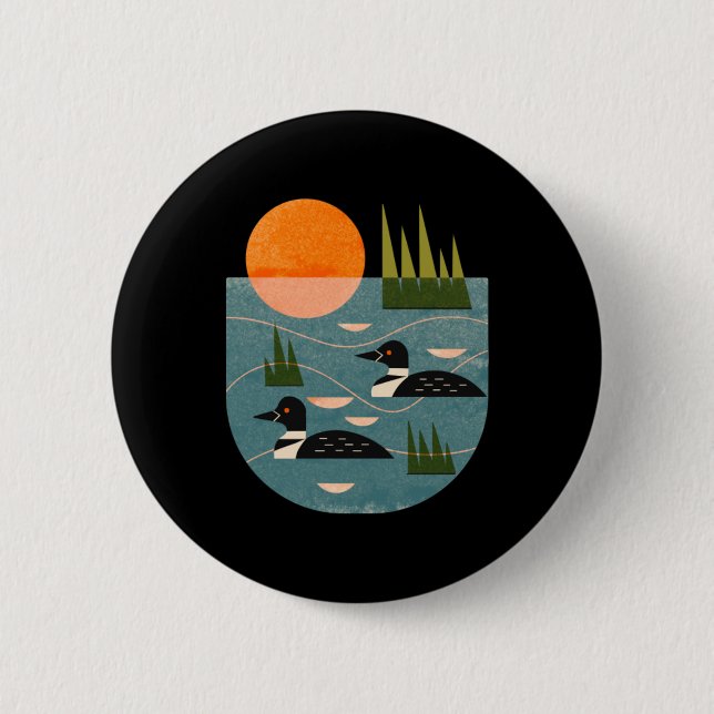 Loon Lake 6 Cm Round Badge (Front)