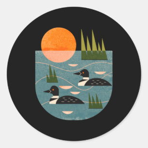 Loon Lake Classic Round Sticker