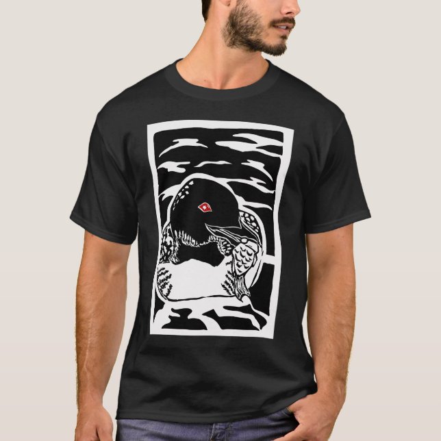 Loon Linocut T-Shirt (Front)