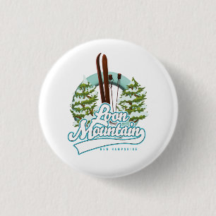 Loon Mountain New Hampshire ski logo 3 Cm Round Badge