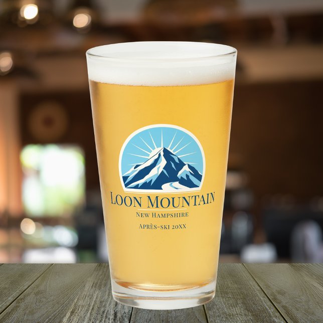 Loon Mountain New Hampshire ski resort beer glass (Creator Uploaded)