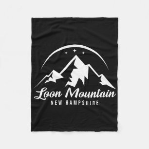 Loon Mountain New Hampshire Ski Resort Skiing Snow Fleece Blanket