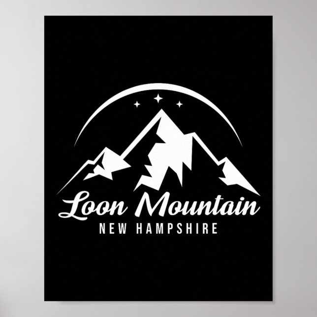 Loon Mountain New Hampshire Ski Resort Skiing Snow Poster (Front)