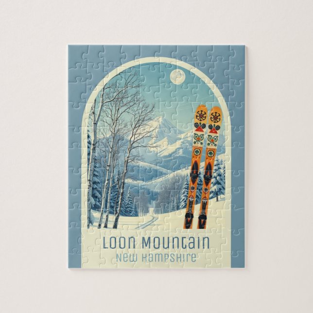 Loon Mountain New Hampshire ski vacation game Jigsaw Puzzle (Vertical)
