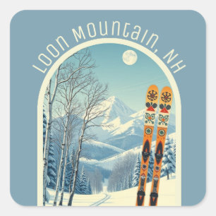 Loon Mountain New Hampshire vacation souvenir  Square Sticker
