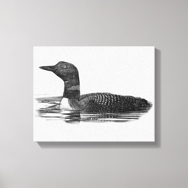 Loon on Lake Canvas Print (Front)