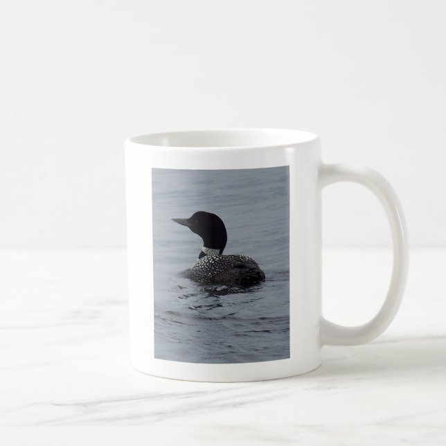 Loon on Pushaw Lake Coffee Mug (Right)