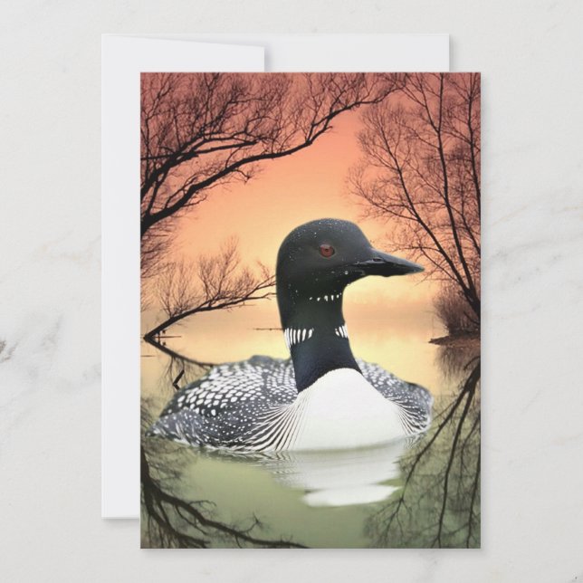 Loon Reflections Invitation (Front)