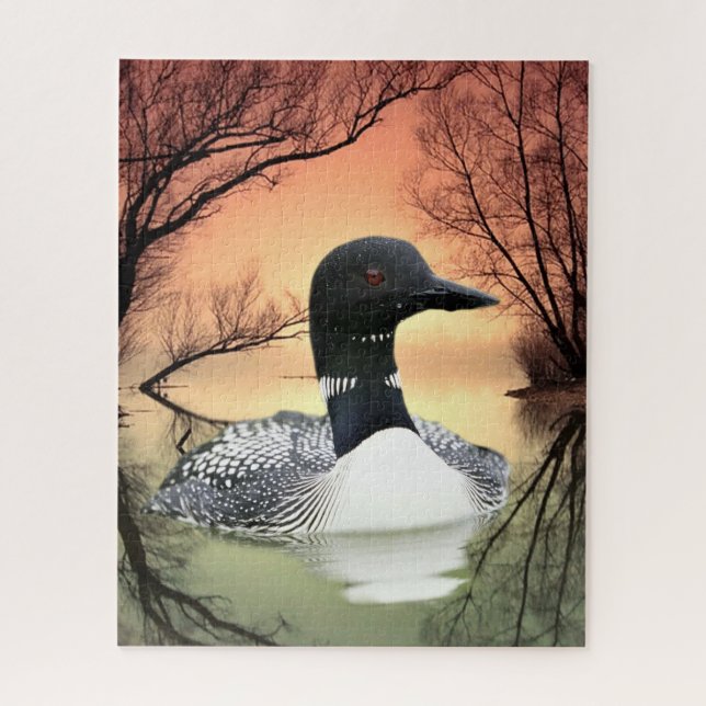 Loon Reflections Jigsaw Puzzle (Vertical)