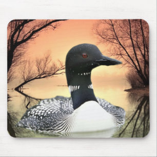 Loon Reflections Mouse Mat