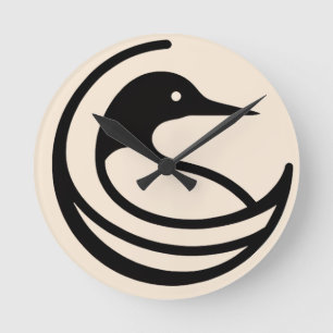 Loon Round Clock